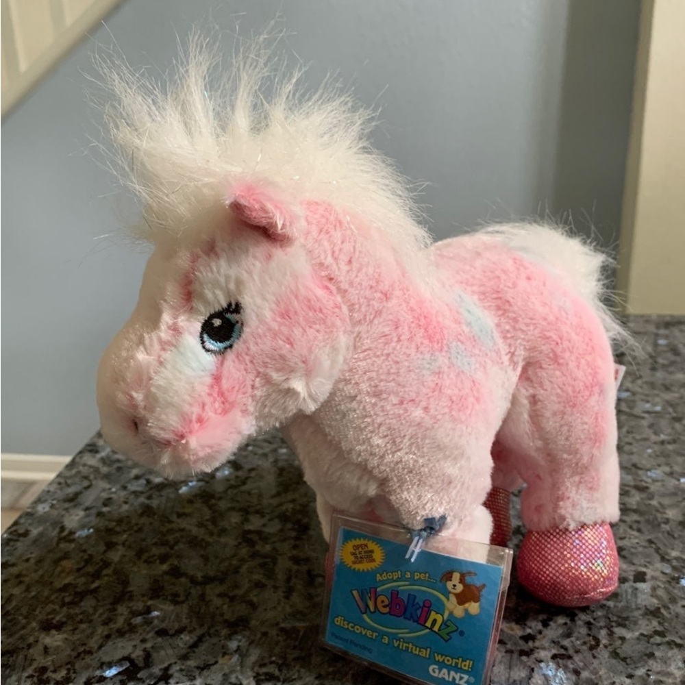 🎁 NWT Webkinz Ganz Pink Pony Mint Condition